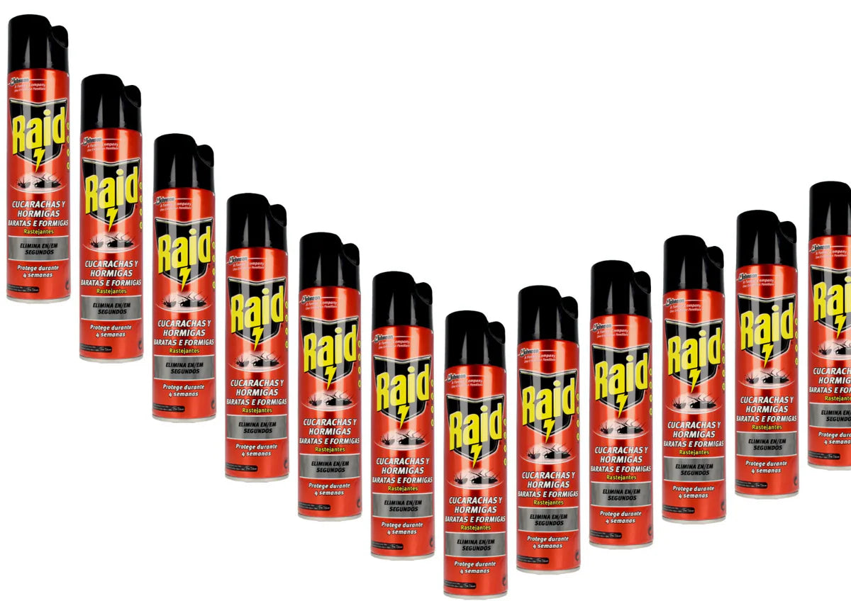 5 x Raid Insektenspray Sofortwirkung gegen kriechende Schädlinge & Ungeziefer 400ml