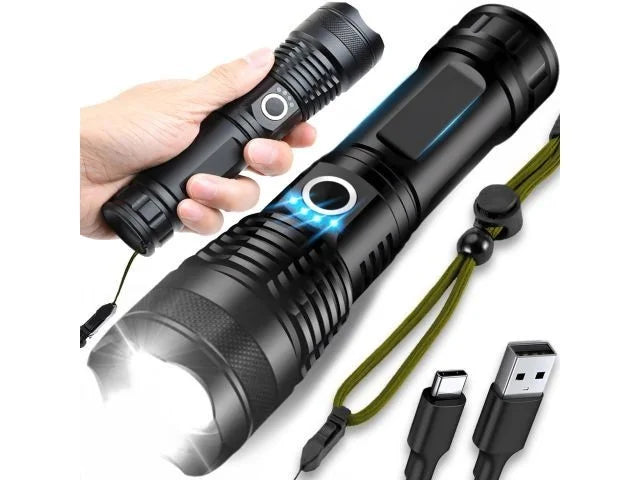 Super Hell Taschenlampe Fackel LED Taktisches Zoom 5000 Lumen Wasserfest