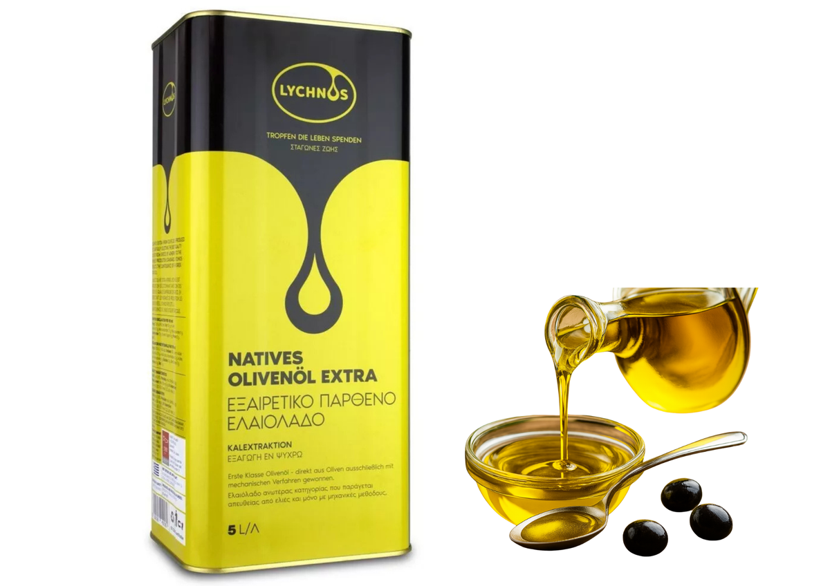 Lychnos Olivenöl Extra Nativ 5L – Kaltgepresst, Kreta, Premium Qualität

 🌿🌿🌿