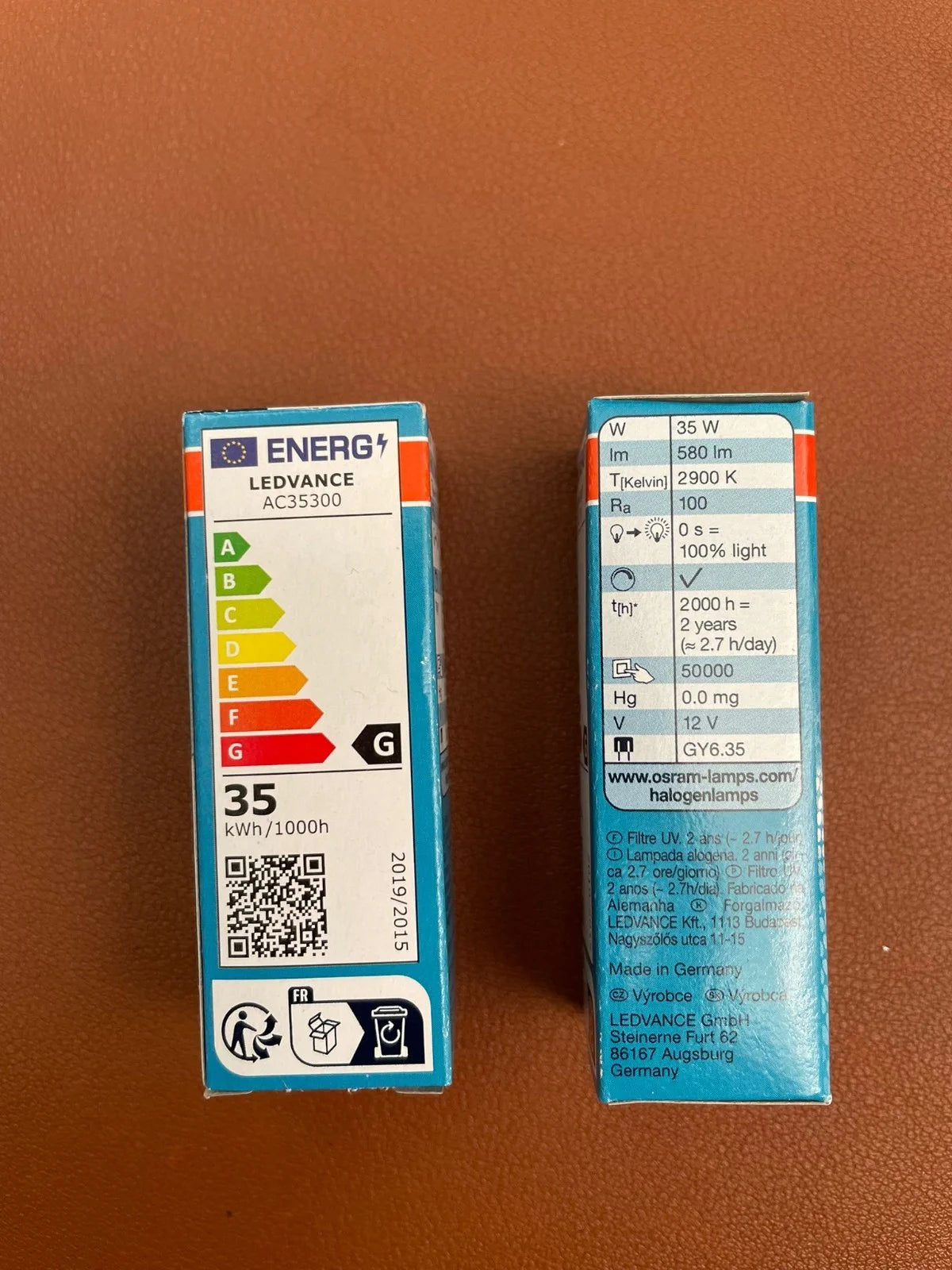 Osram HaloStar GY6.35 Halogen Stiftsockellampen 35W 12V warmweiß 2900K dimmbar 2er-Pack