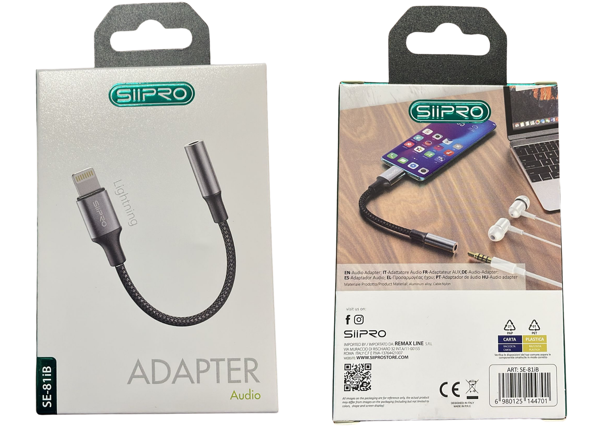 Audio Aux für iPhone Adapter auf Klinke Kabel Kopfhörer Stecker 3,5mm Aux IOS   6980125144701