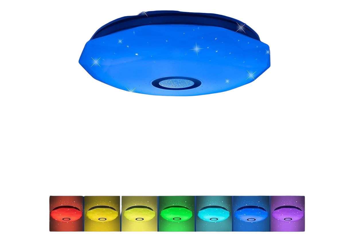 LED Deckenleuchte 24W RGB Dimmbar mit Fernbedienung – Deckenlampe 34 cm für Wohnzimmer, Schlafzimmer, Kinderzimmer und Küche