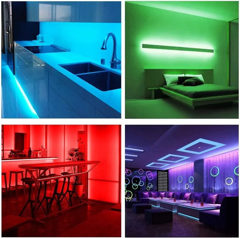 LED Strip 30 m RGB mit Bluetooth, App & Fernbedienung – Musik Sync LED Band für Schlafzimmer und Zuhause