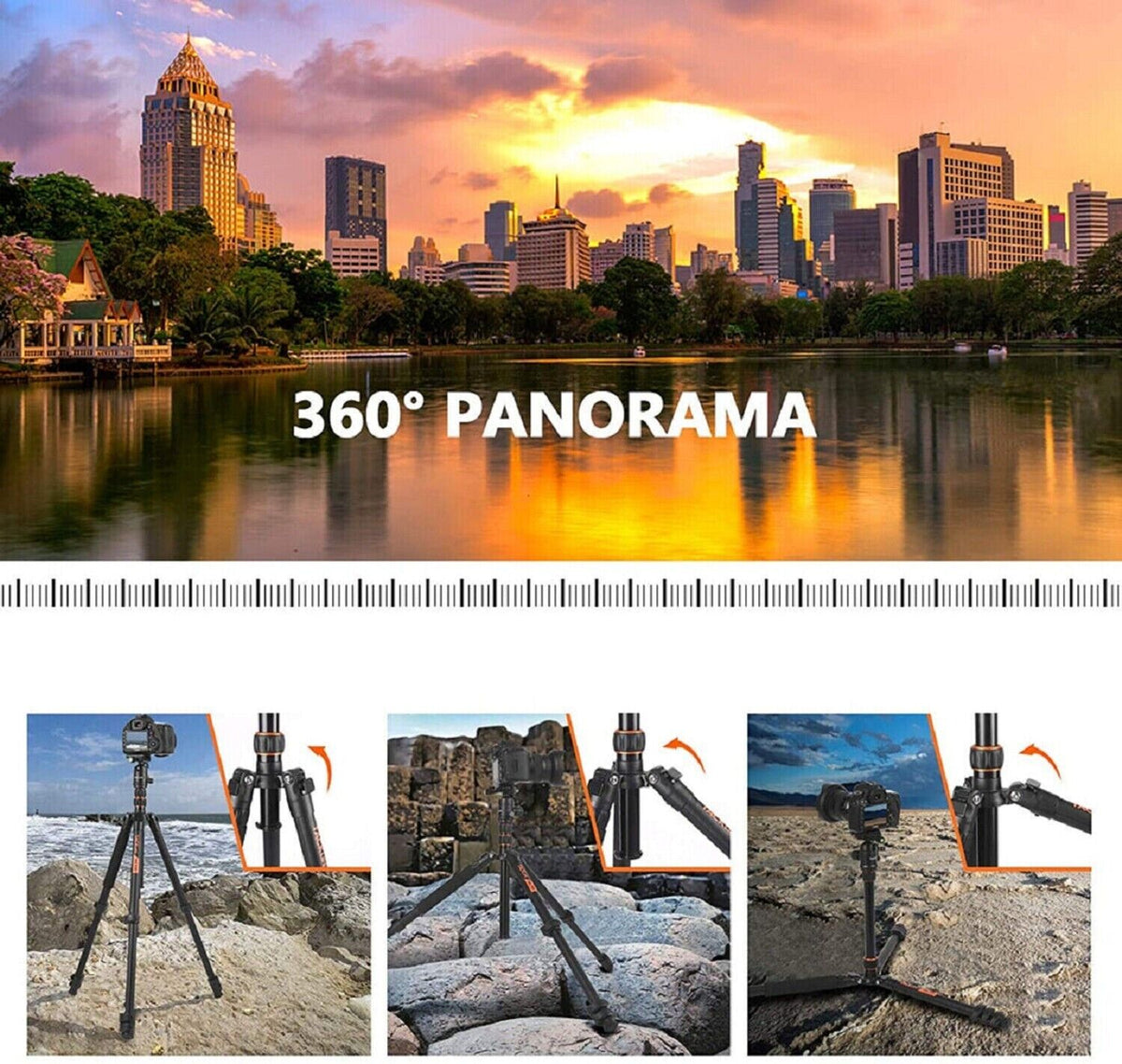 TACKLIFE Kamera & Handy Stativ MLT05 | 55-178cm Höhenverstellbar | 360° Kugelkopf | 9kg Tragkraft | Einbeinstativ & Selfie-Stick mit Bluetooth