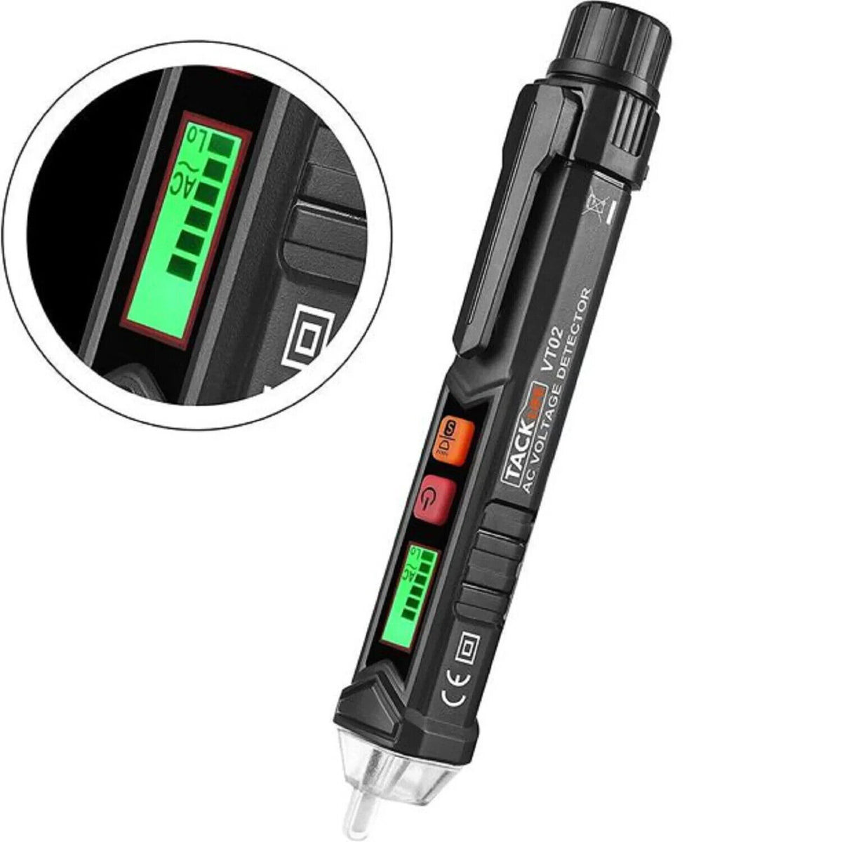Berührungsloser Spannungsprüfer AC 12–1000V – NCV Prüf Stift mit LCD & Alarm
