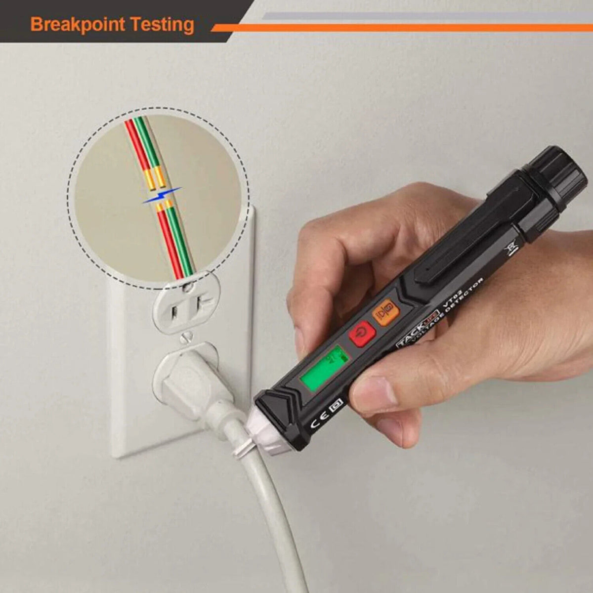 Berührungsloser Spannungsprüfer AC 12–1000V – NCV Prüf Stift mit LCD & Alarm