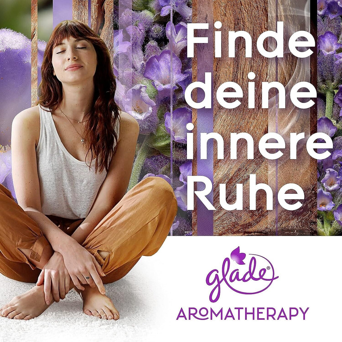 Glade Aromatherapy Essential Oils Diffuser mit Lavendel & Sandelholz – Individuelle Duft- und Lichtsteuerung