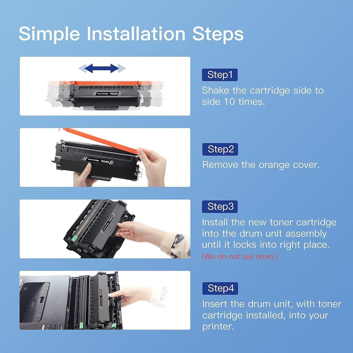TN2420 kompatibler Toner 2er Pack – für Brother HL-L2350DW, DCP-L2530DW, MFC-L2710DW