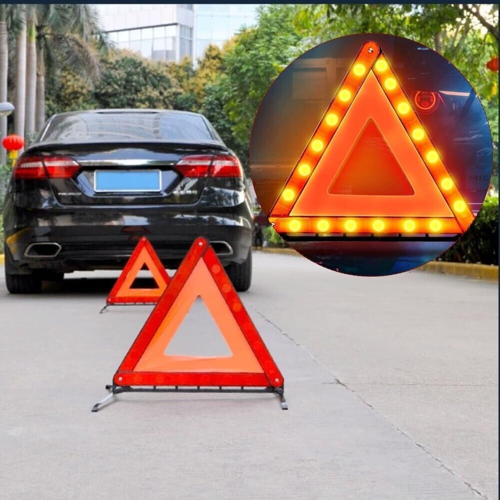 Warndreieck Warnschild Erste Hilfe Notfall Dreieck KFZ EURO Warnschild Faltbar