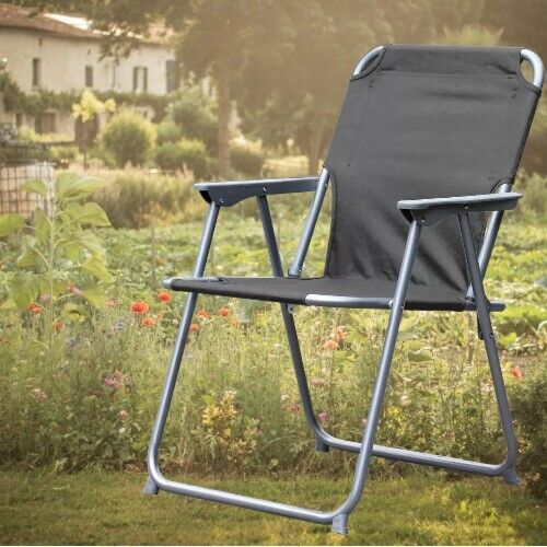 Faltbarer Klappstuhl Campingstuhl aus Oxford Stoff – Garten, Festival und Strandstuhl