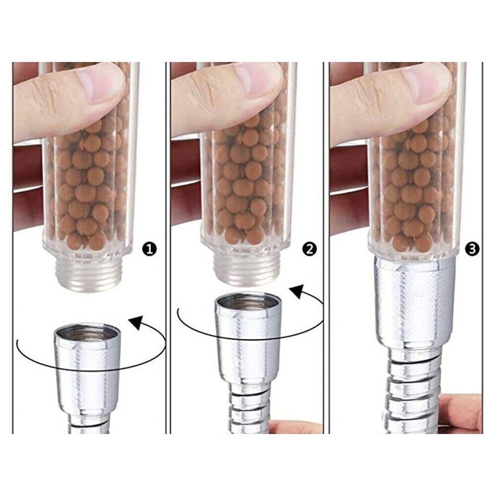 Filtration Duschkopf Hochdruck Handbrause mit Ionisierung & Kalkfilter