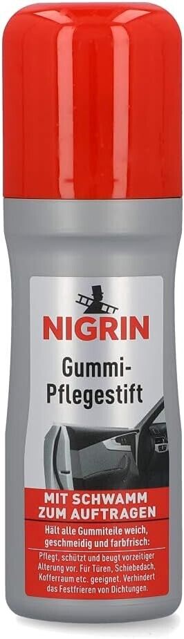NIGRIN Gummipflegestift 75ml – Pflege & Schutz für Türdichtungen, Schiebedach & Kofferraum