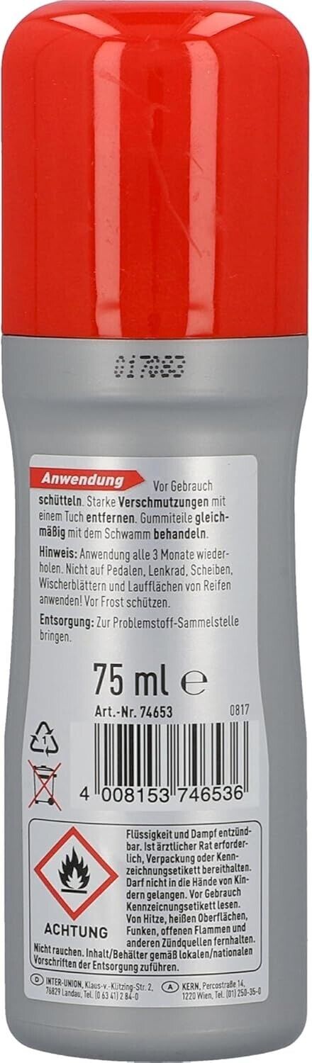 NIGRIN Gummipflegestift 75ml – Pflege & Schutz für Türdichtungen, Schiebedach & Kofferraum
