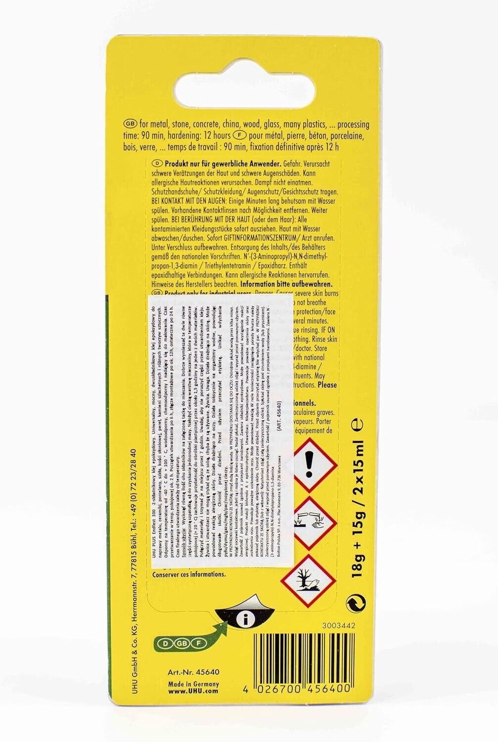 UHU Plus Endfest 300 2K Epoxidkleber 33g – für Metall Keramik Glas