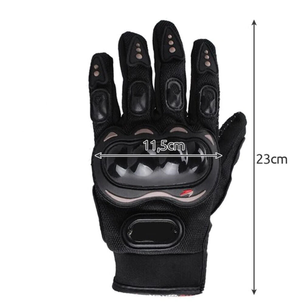 Schwarze Motorradhandschuhe XL – Rutschfest, Strapazierfähig & Verstellbar