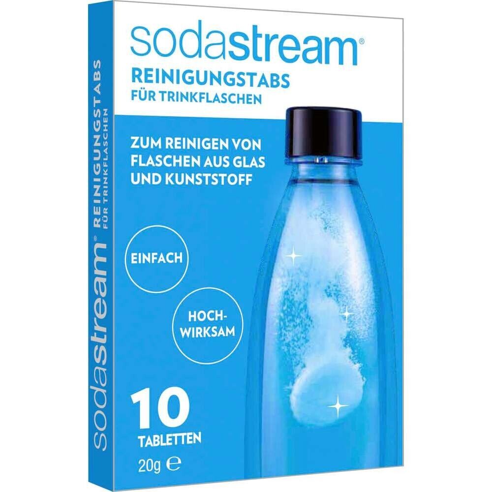 SodaStream Reinigungstabs 10 Tabs für PET Flaschen & Glaskaraffen hygienische Reinigung