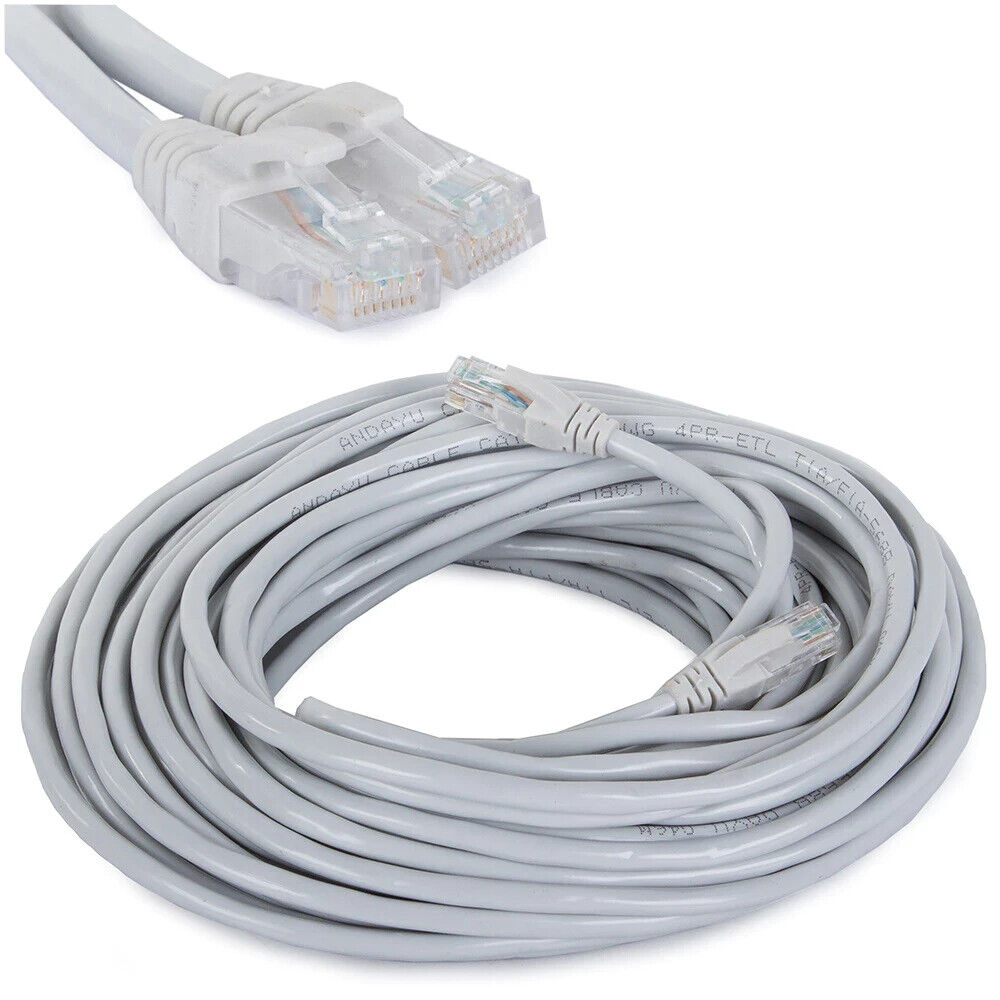 LAN Netzwerkkabel RJ45 – Hochwertiges Ethernetkabel mit Vergoldeten Steckern, Flexibles PVC-Material, Für PC, Router, Modem & Switch, Verschiedene Längen