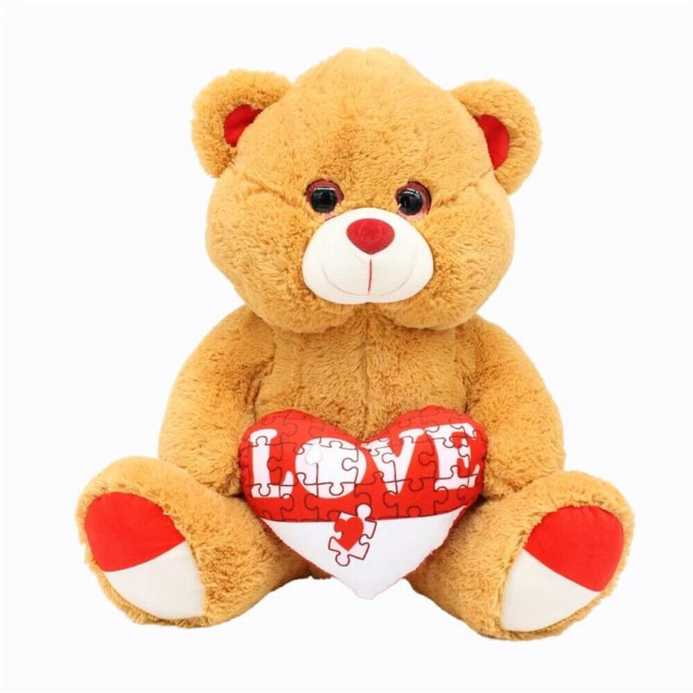 Teddybär 28 cm mit Herz Love Kuscheltier Plüsch Geschenk für Partner