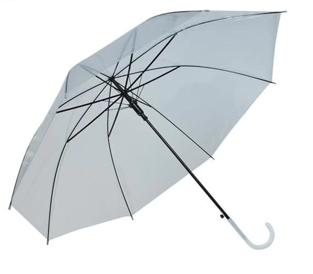 Automatik Regenschirm Transparent Weiß – Hochzeit & Alltag Schirm