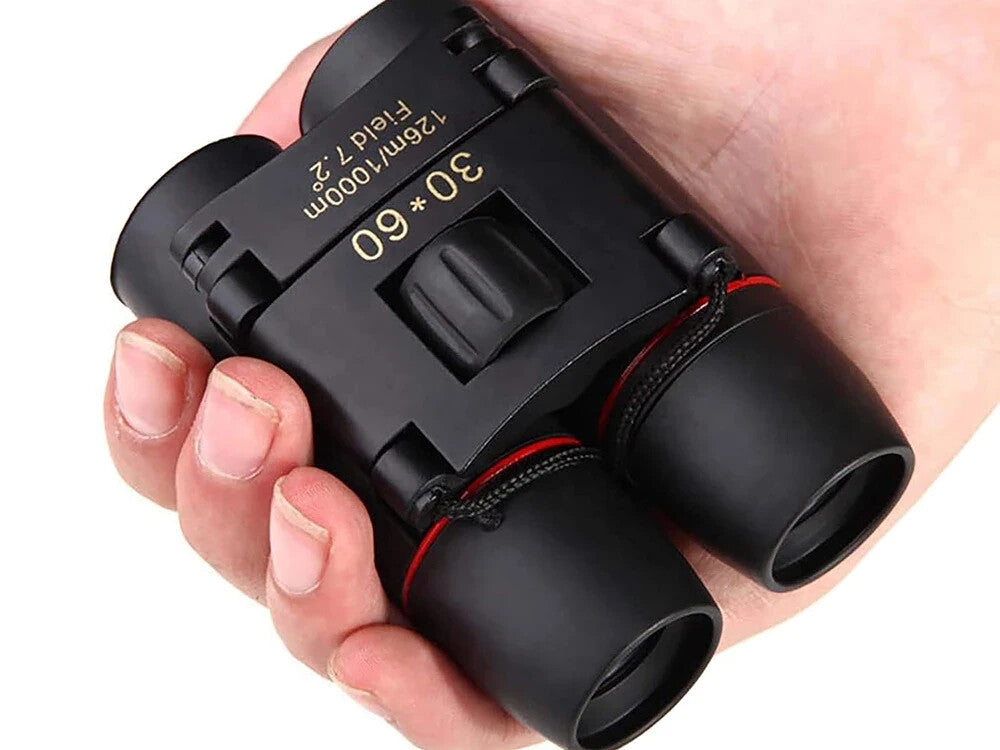 30x60 Kompakt Fernglas mit 12x Zoom Klappbar für Reisen Outdoor Jagd Camping