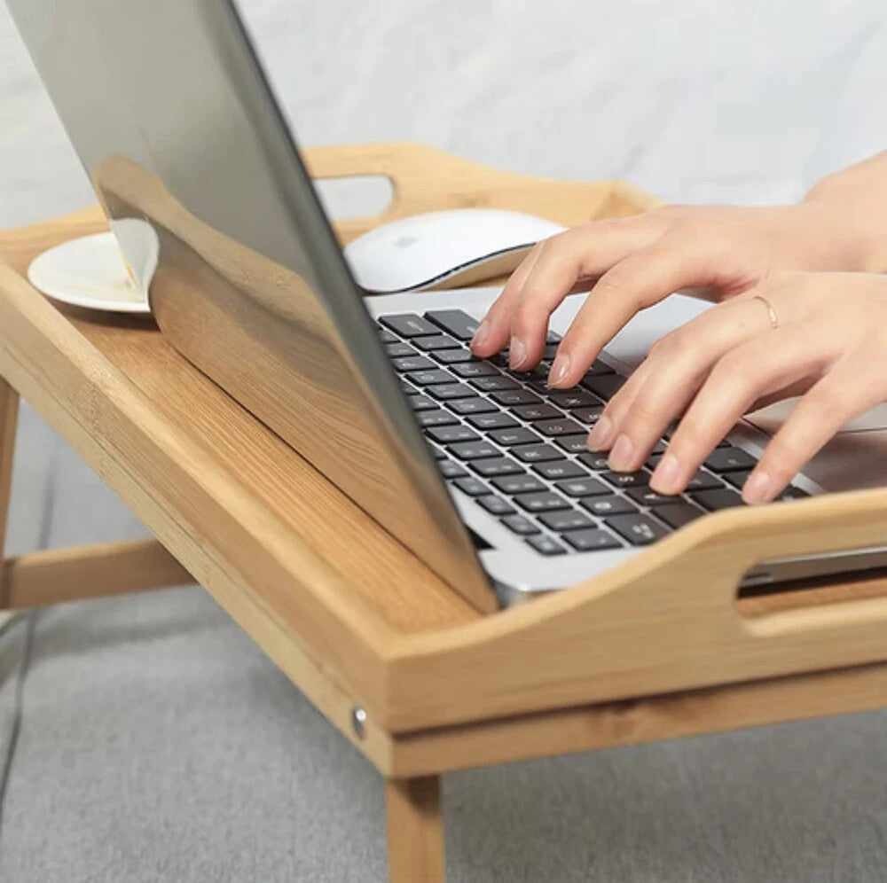 Bambus Frühstückstisch klappbar Betttisch Laptop Tisch faltbar RUHHY