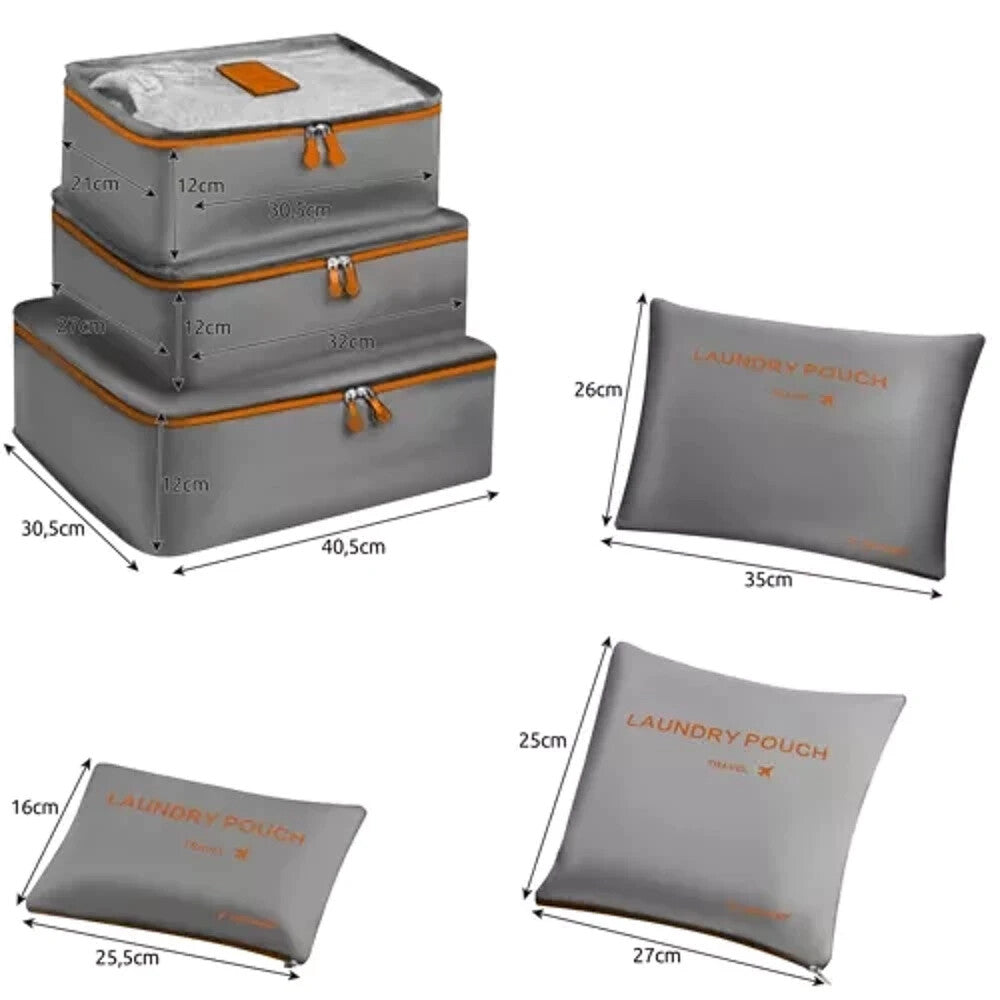 Koffer Organizer Set 6-teilig – Packtaschen für Koffer, Reise Organizer Packing Cubes