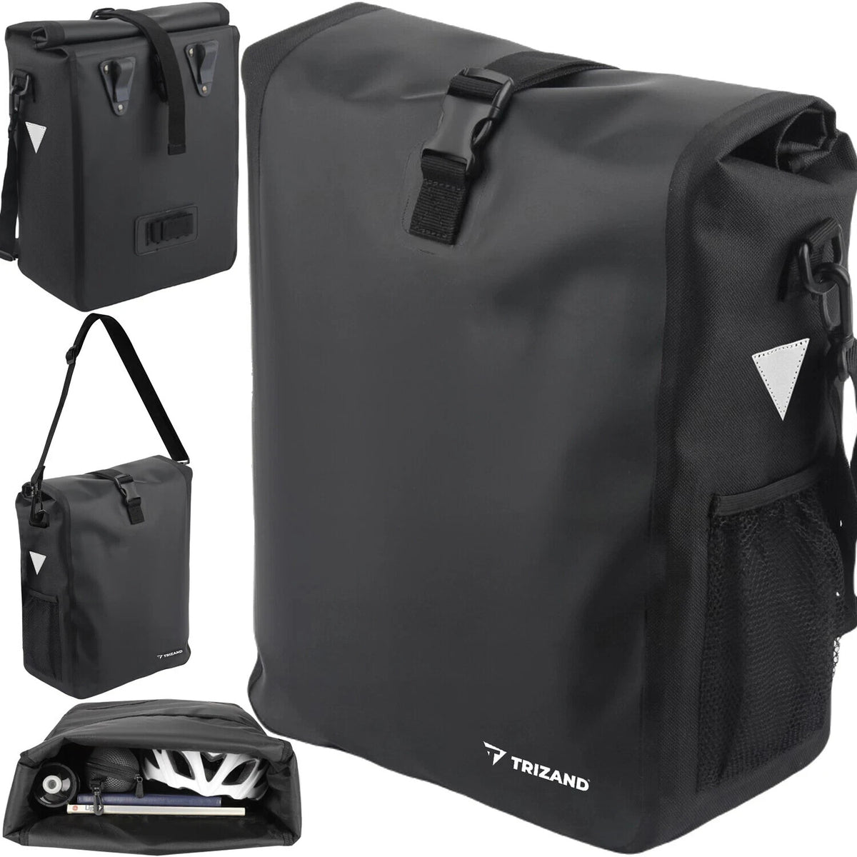 Fahrradtasche 15L wasserdicht Gepäckträger Tasche mit Schultergurt Reflektoren