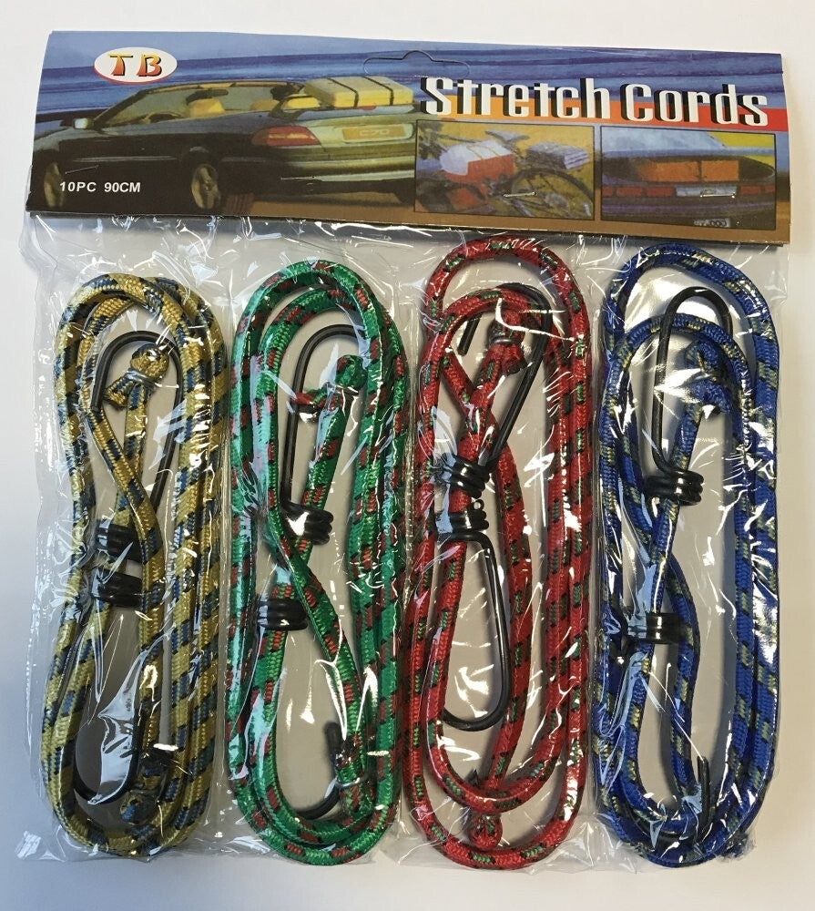 4er Set Spanngummi 90cm mit Haken Gepäckspanner Fahrrad Camping Transport