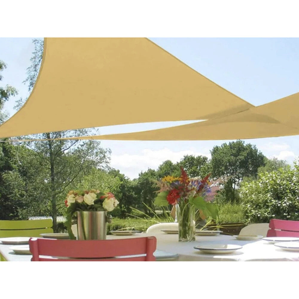 Sonnensegel Dreieck 3x3x3m Beige wasserdicht mit UV-Schutz für Garten Terrasse Balkon Camping