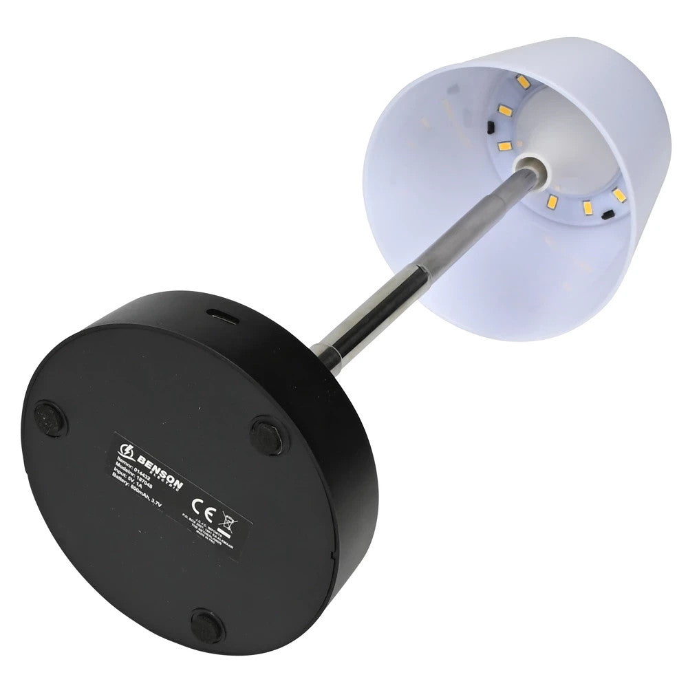 LED Tischlampe Akku dimmbar USB-C – Touch Teleskop warmweiß 120lm