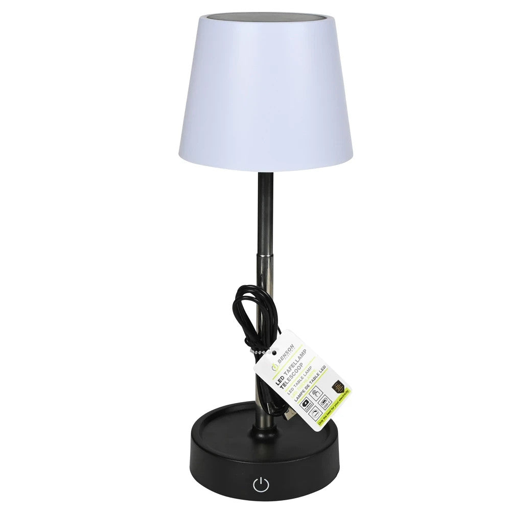 LED Tischlampe Akku dimmbar USB-C – Touch Teleskop warmweiß 120lm