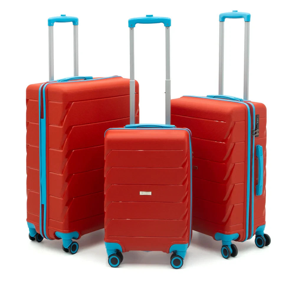 Cotpoly Hartschalenkoffer Set – Stoßfestes Polypropylen Gepäck mit 360° Rollen & Zahlenschloss
