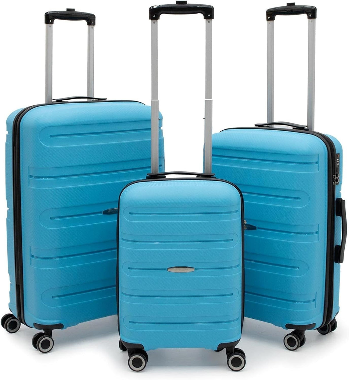 Reisekoffer Set mit 360° Doppelrollen – Cotpoly Trolleykoffer aus kratzfestem Hartschalenmaterial