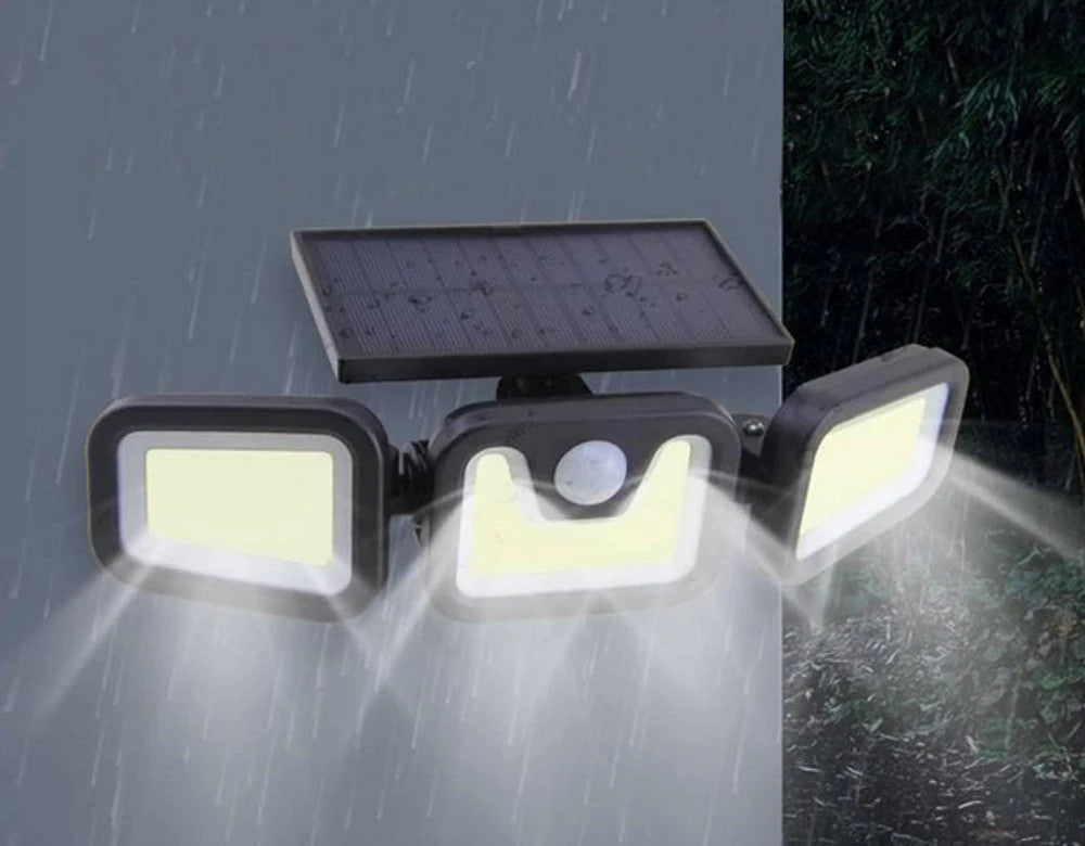 Solar LED Außenlampe 100 LEDs Bewegungsmelder IP67 Fernbedienung
