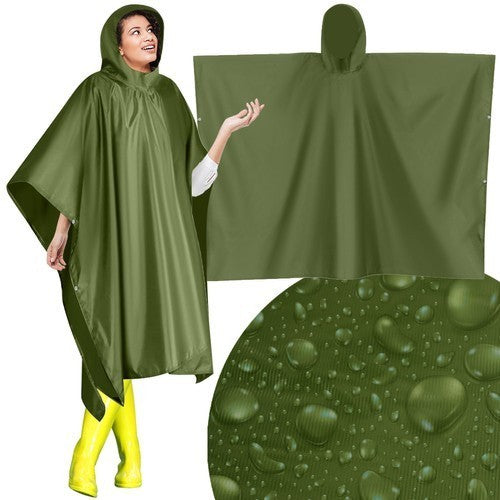 Regenponcho mit Kapuze wasserdicht wiederverwendbar Unisex für Outdoor Camping Festival