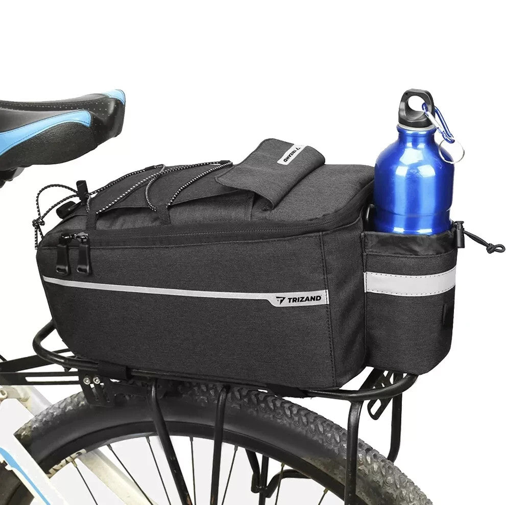 Fahrradtasche für Gepäckträger 9L – Isolierte Kühltasche mit Reflektoren & Schultergurt