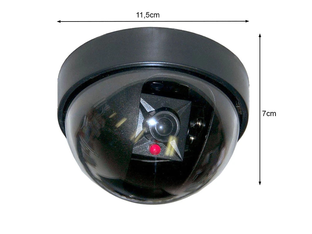 Dummy Dome Kamera Attrappe mit LED blinkend – Überwachung für Innen & Außen