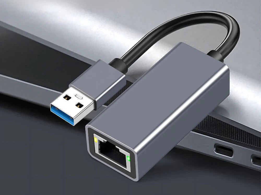 USB 3.0 Ethernet Adapter RJ45 LAN Netzwerkkarte 100Mbps – USB Typ A auf Netzwerkadapter für PC, Laptop und Notebook