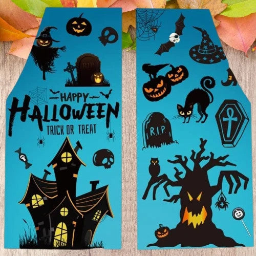 Halloween Fensteraufkleber 160 Sticker 9 Blätter Deko Selbstklebend Wiederverwen