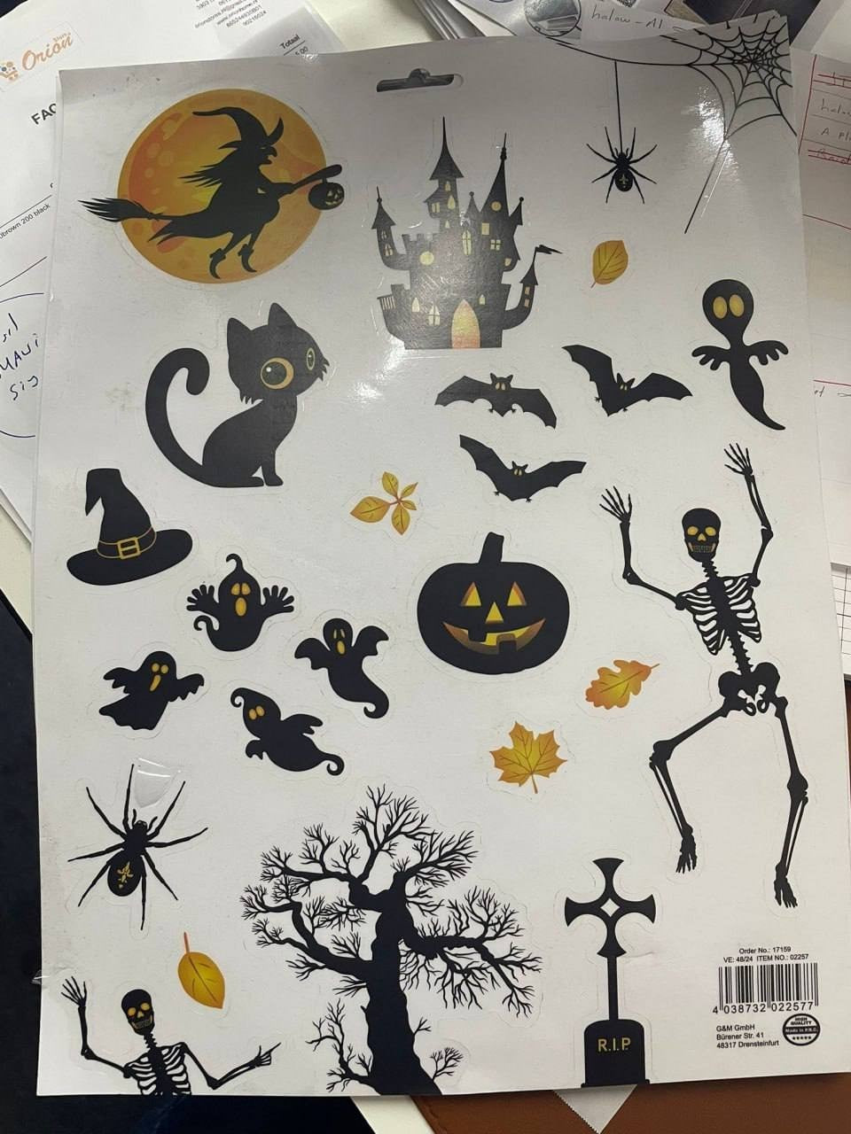 Halloween Fensterbilder Blut Aufkleber  Deko Horror Party Sticker 1 Blätter