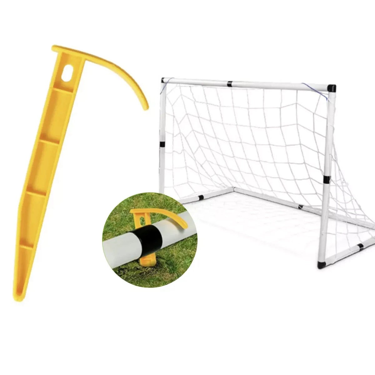 Kinder Fußballtor Set 120x80 cm mit Ball, Netz & Pumpe – Fußball Spielset für Kinder Garten Outdoor Training