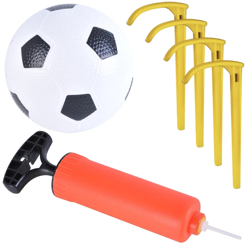 Kinder Fußballtor Set 120x80 cm mit Ball, Netz & Pumpe – Fußball Spielset für Kinder Garten Outdoor Training