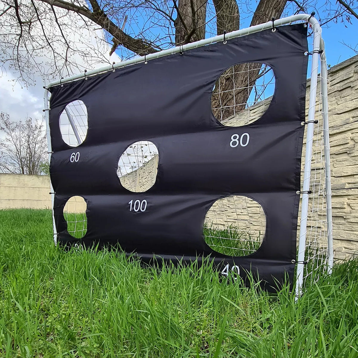 Fußballtor mit Torwand & Zielmatte 240x170 cm – Trainingsset für Garten & Kinder