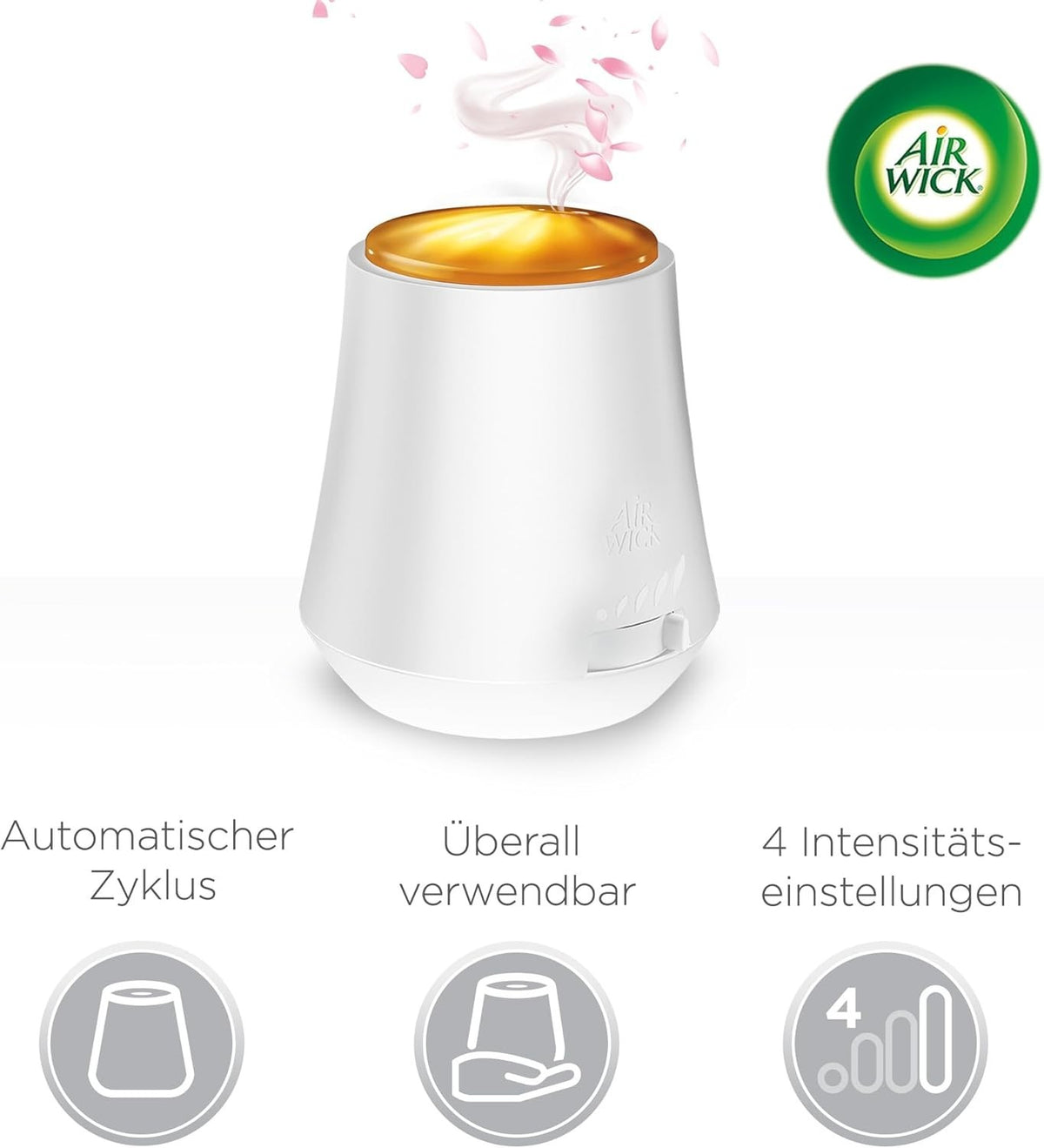 Air Wick Aroma-Öl Starter Set – Beruhigende Rose | Diffuser + 2×20 ml Nachfüller