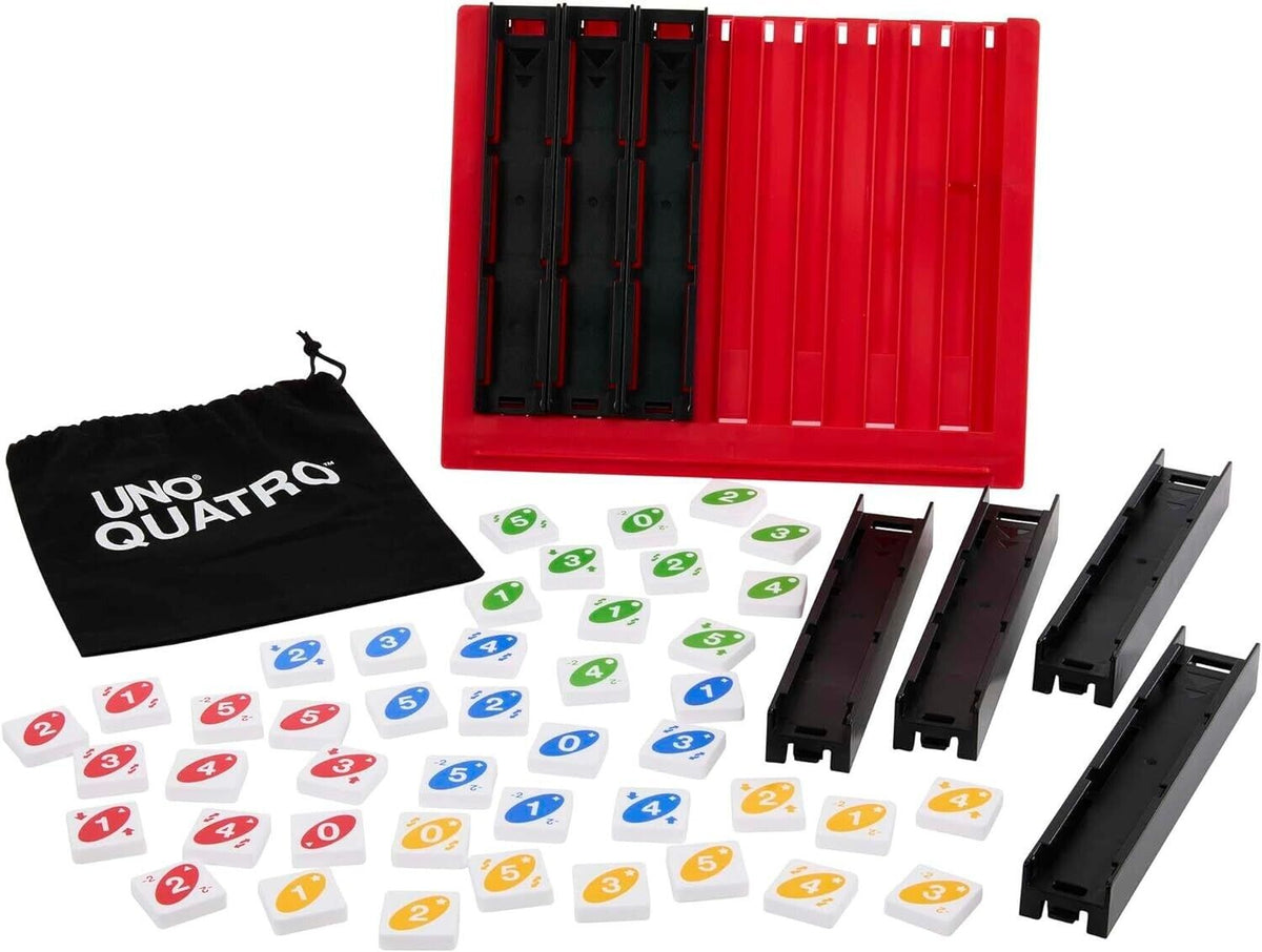 Mattel Games - UNO Quatro, Perfekt als Kinderspiel, Spiel für Erwachsene
