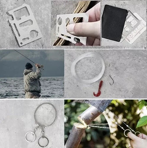 Survival Set 32in1 wasserdicht – Outdoor Notfall Kit für Camping, Bushcraft & Trekking