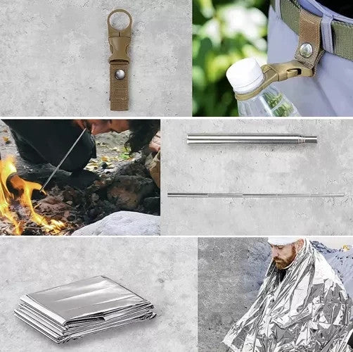 Survival Set 32in1 wasserdicht – Outdoor Notfall Kit für Camping, Bushcraft & Trekking