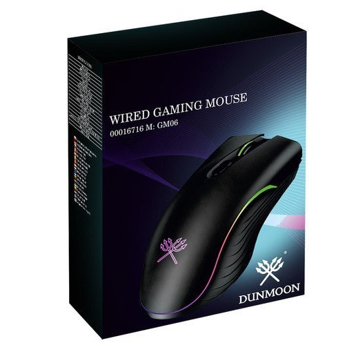 Gaming Maus mit LED Beleuchtung, 7200 DPI und 7 programmierbaren Tasten – Optische USB Computermaus