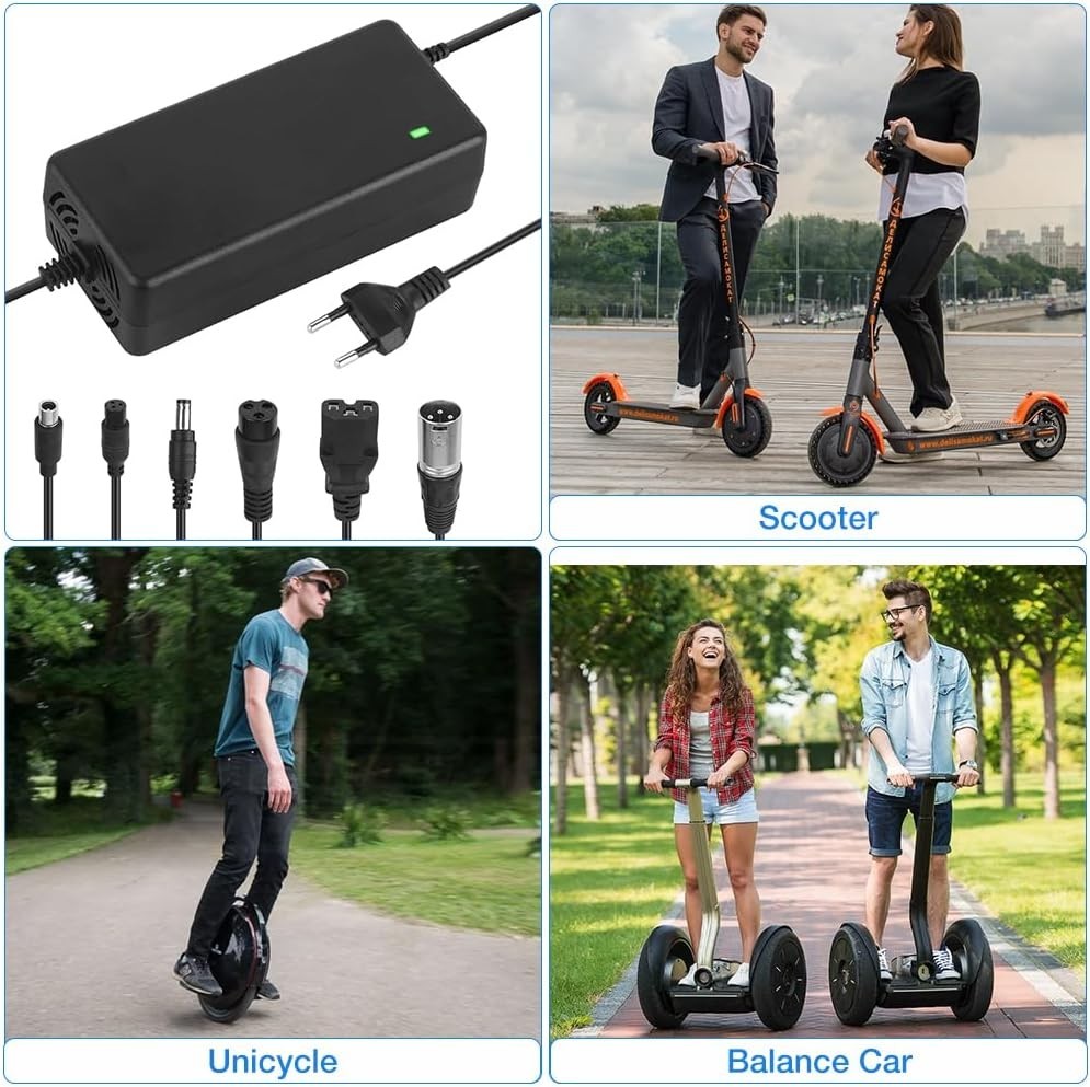 54.6V 2A Ladegerät E Scooter E Bike Hoverboard 6 Stecker Akku Charger 🔋