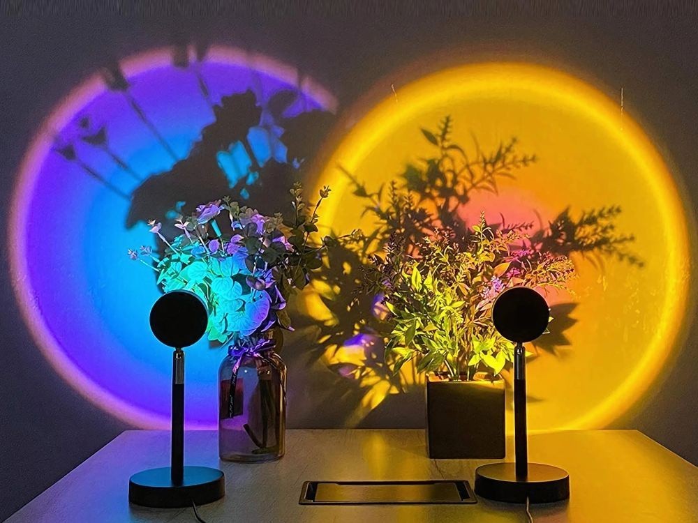 RGB Sunset Projektor Lampe LED USB mit Fernbedienung – Atmosphärenlicht